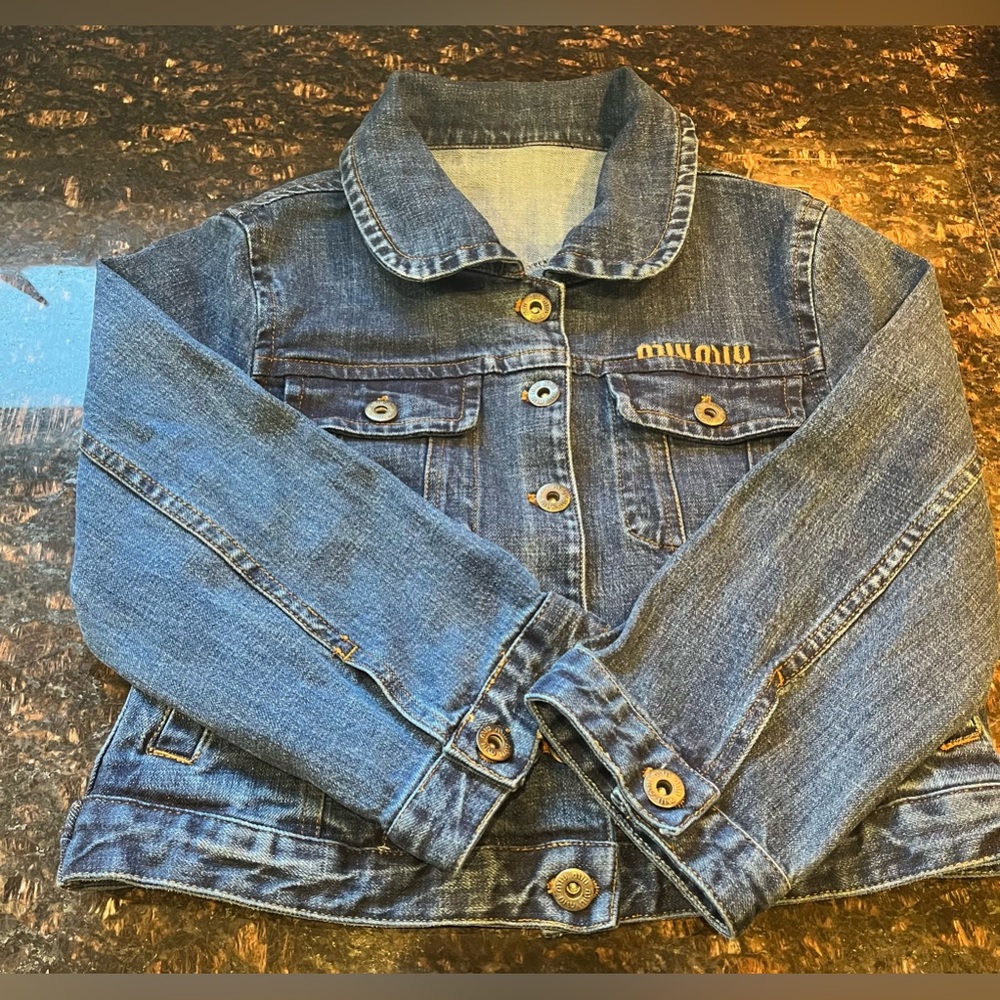 Miu Miu Cropped Stretch Denim Jacket - Size 36 - Picture 6 of 17